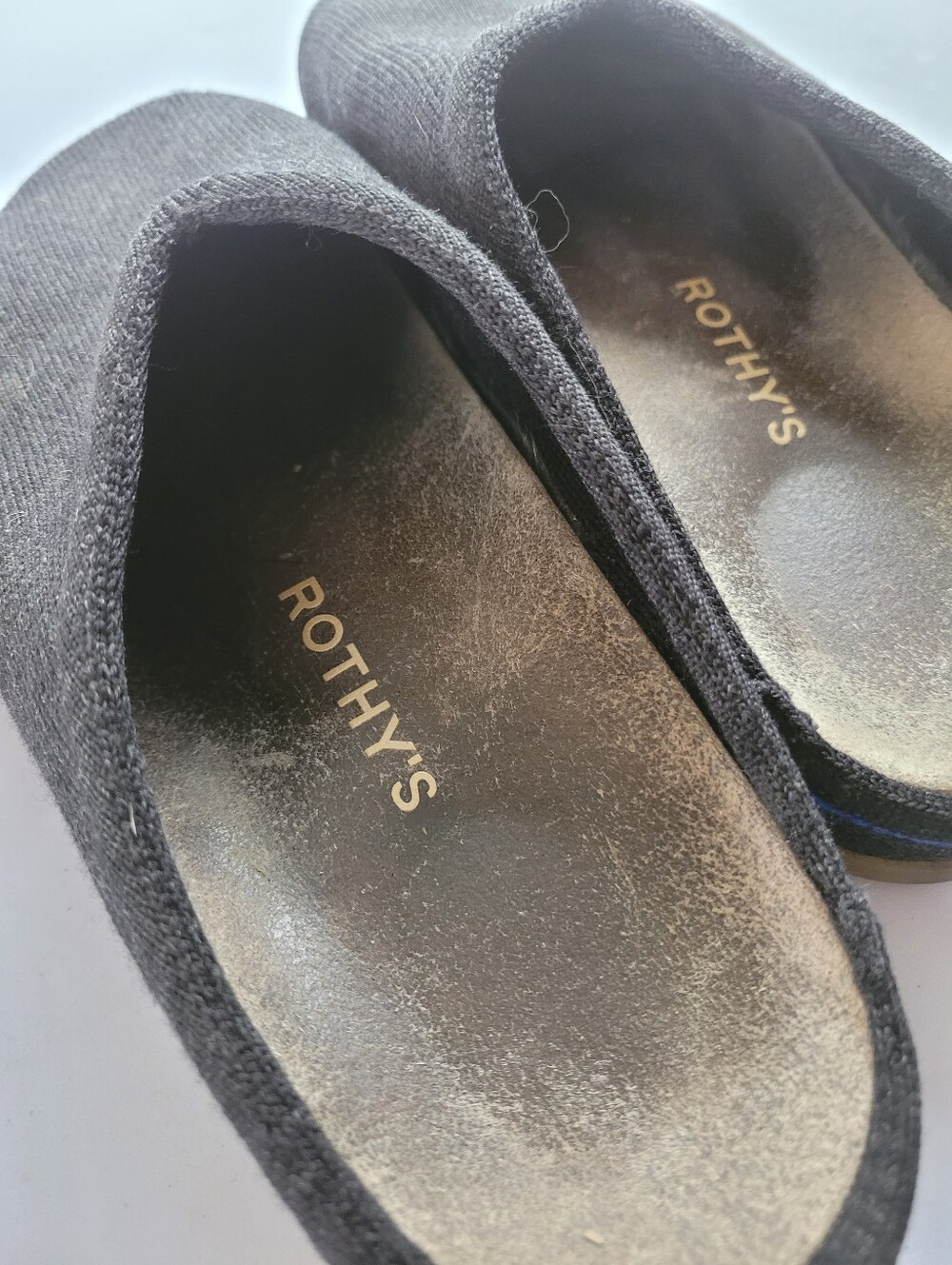 Rothy's 10 The Casual Clog Soft Black Dark Gray Slip-On Merino Wool - Picture 4 of 9